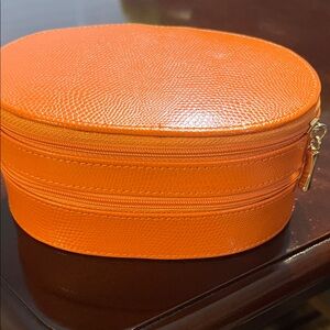 Orange Textured Jewelry Case